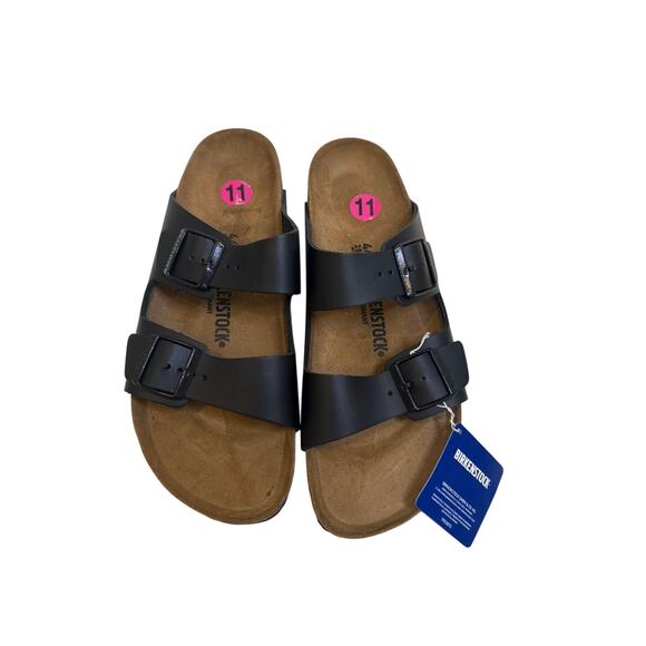 Birkenstock Arizona Black Strap Oiled-Leather Sandals Sz 44/US Men’s 11 NWT main image 6